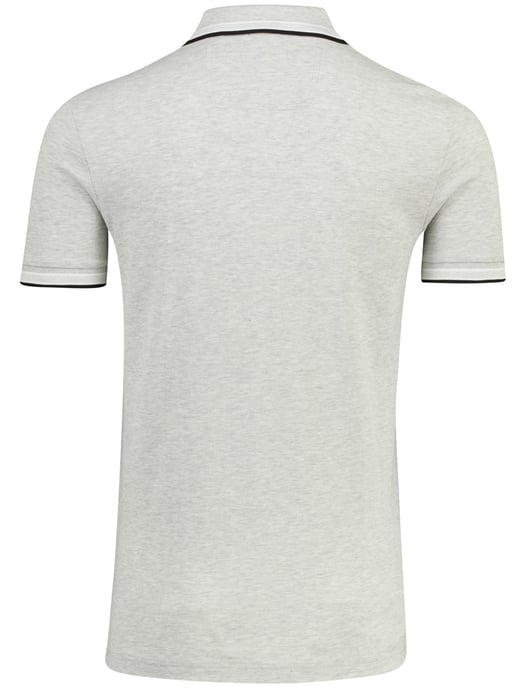 Lichtgrijs poloshirt Boss Green Paddy korte mouw gemeleerd - Image 2