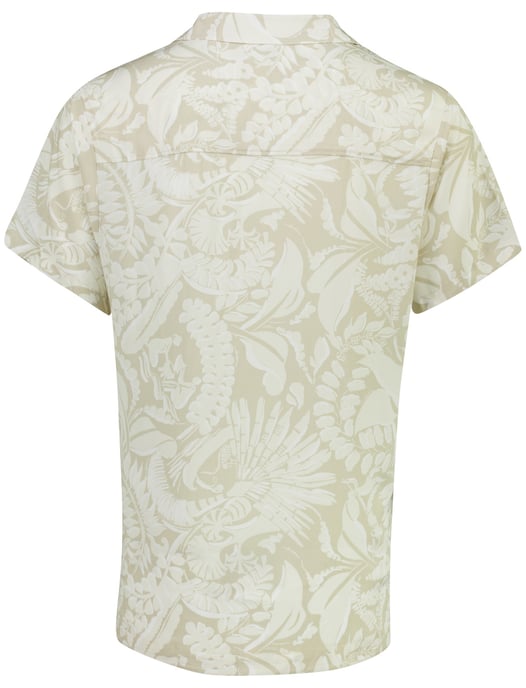 Overhemd BOSS Black beige Beach lijn bladeren print wijde fit - Image 2