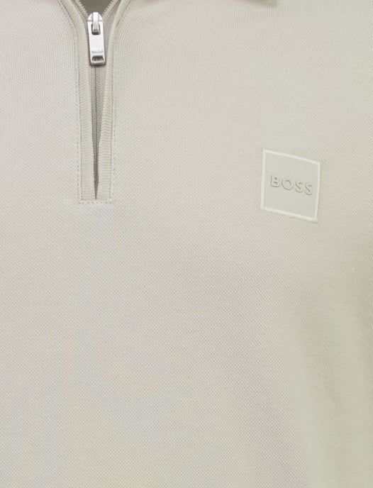 Poloshirt BOSS Orange korte mouw rits normale fit pique - Image 4