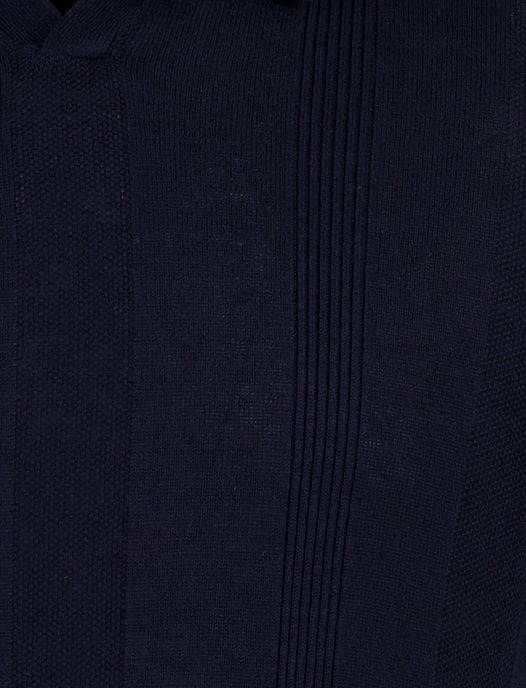 Polo korte mouw Blue Industry donkerblauw v-hals - Image 3