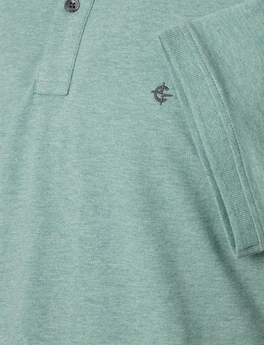 turquoise polo normale fit Casa Moda korte mouw 2-knoops - Image 4