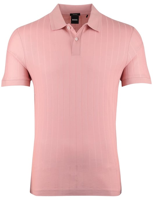 BOSS Black H-Parlay poloshirt roze strepen 2-knoops - Image 1