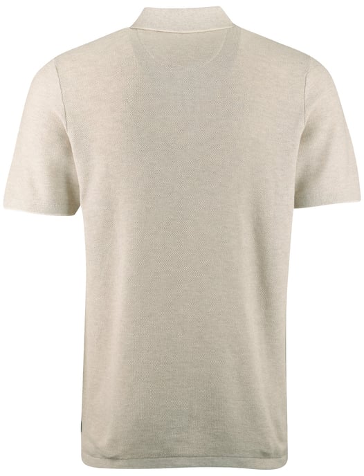 Poloshirt Casa Moda beige structuur 3 knoops - Image 2