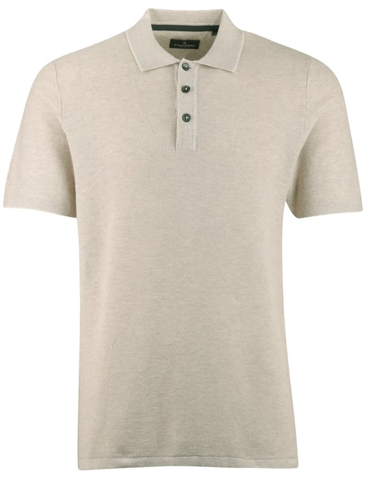 Poloshirt Casa Moda beige structuur 3 knoops - Image 3