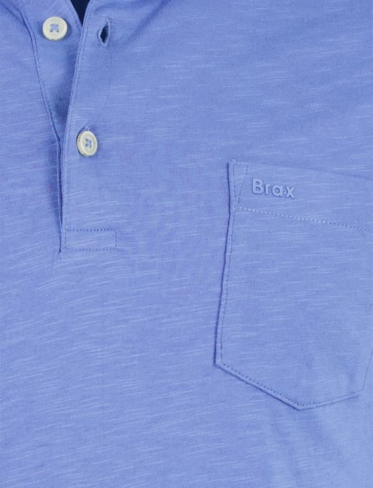 Poloshirt Brax blauw gemêleerd 100% katoen normale fit - Image 3