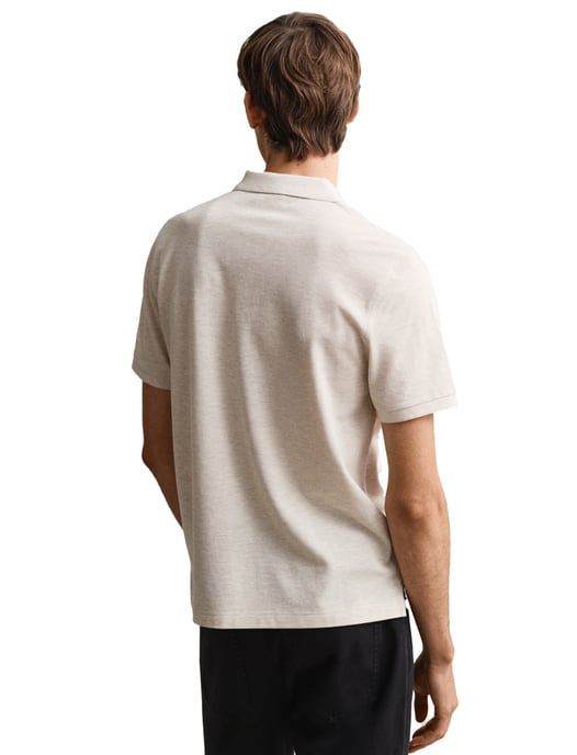 polo Gant gemeleerd korte mouw beige - Image 2