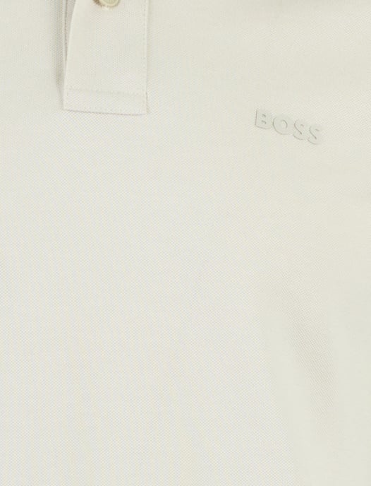 Creme poloshirt BOSS Orange Peoxford New kraagranden - Image 3