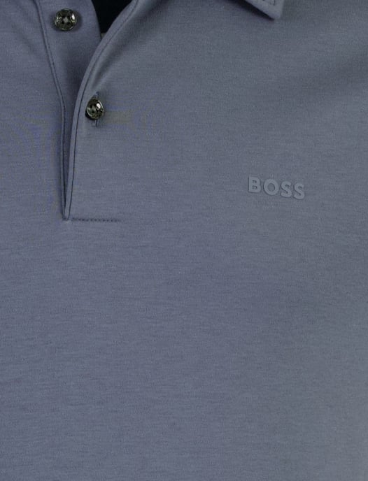 Poloshirt BOSS Black jersey blauw slim fit - Image 3