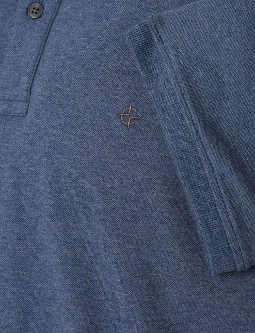 blauw polo normale fit Casa Moda korte mouw 2-knoops - Image 4