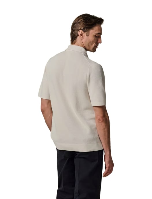 Doorknoop polo Profuomo creme regular fit - Image 2