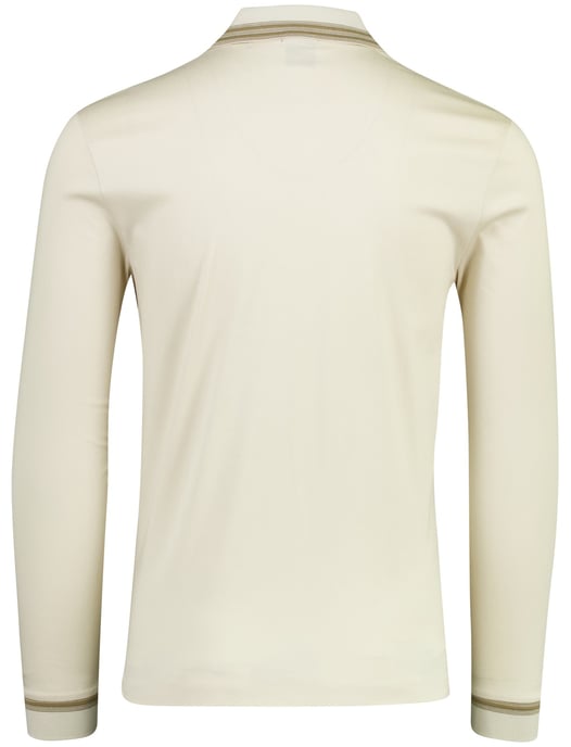 Creme lange mouw poloshirt 2-knoops Boss Black Slim Fit - Image 2