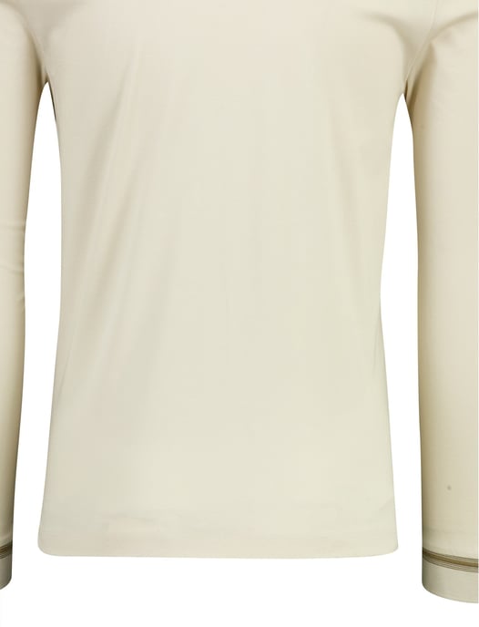 Creme lange mouw poloshirt 2-knoops Boss Black Slim Fit - Image 3