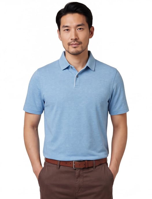 Poloshirt Bugatti blauw gemêleerd normale fit - Image 1