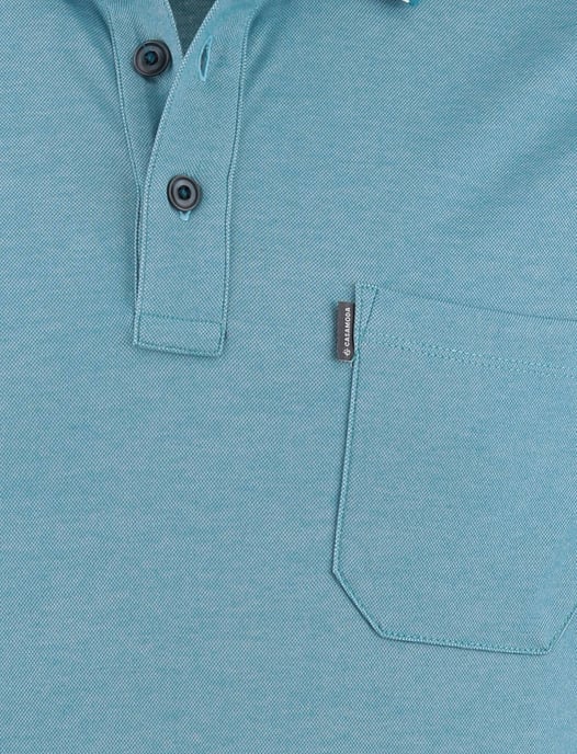 Poloshirt Casa Moda blauw katoen stretch - Image 3