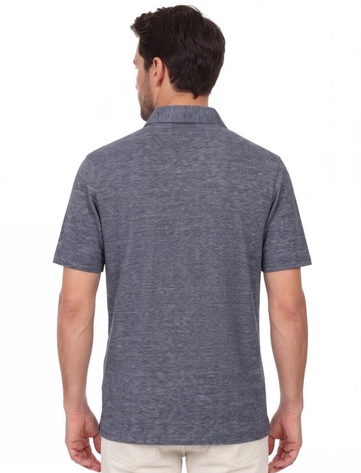 Casa Moda polo donkerblauw melange gemêleerd - Image 2