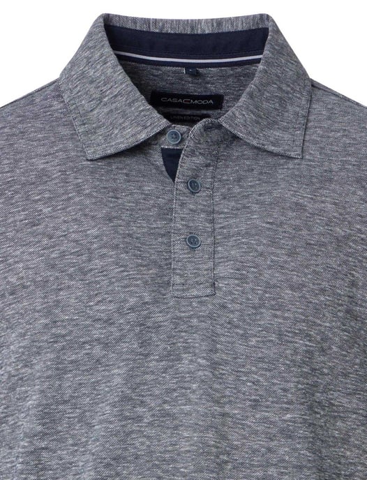 Casa Moda polo donkerblauw melange gemêleerd - Image 3