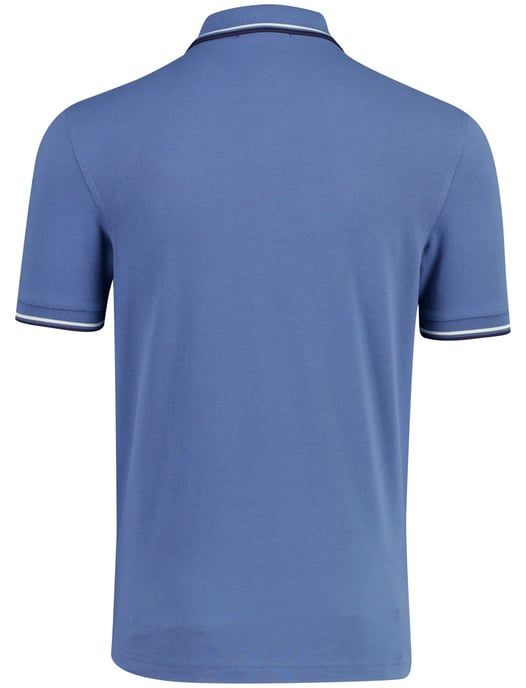 Blauw poloshirt Fred Perry omlijnde mouwen 2-knoops katoen pique - Image 2