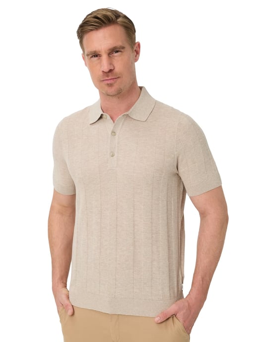 Brax poloshirt camel strepen katoen normale fit - Image 2