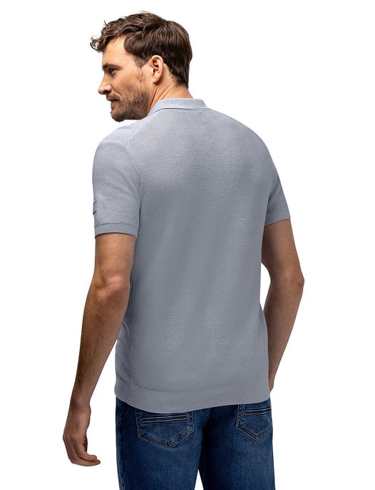 Blauw poloshirt State of Art Regular Fit korte mouw - Image 2