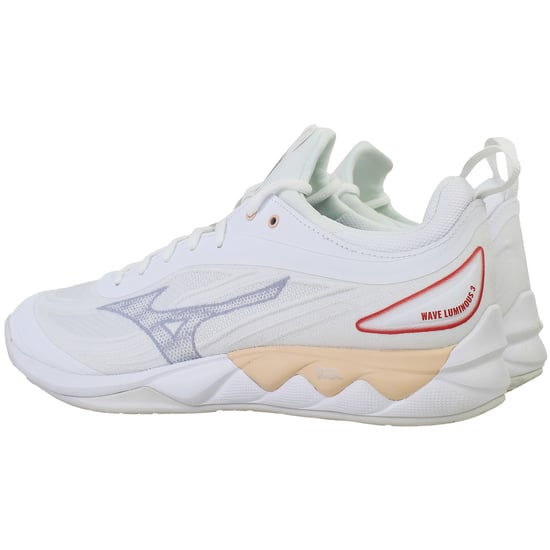 Mizuno Wave Luminous 3 Womens White Volleyball Shoes - Image 3