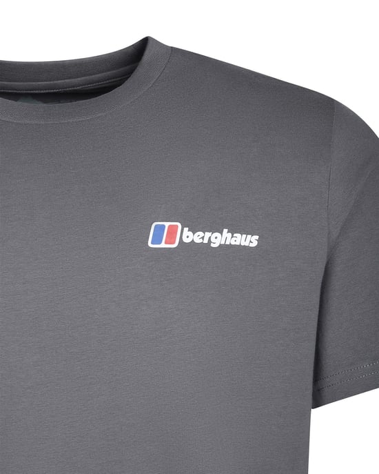 Berghaus Men's Short Sleeve Pinnacle Tee Grey - Image 3