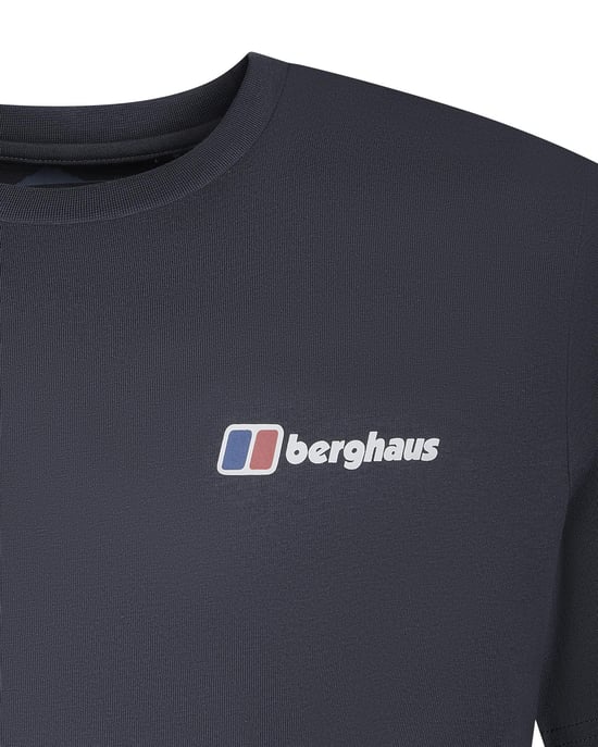 Berghaus Men's Short Sleeve Pinnacle Tee Blue - Image 3