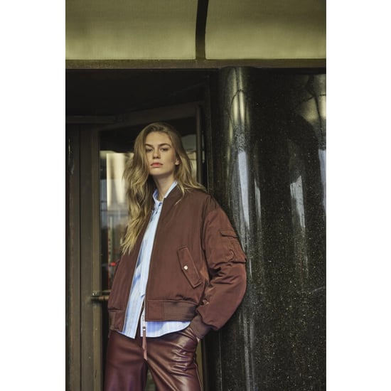 Rino & Pelle Djenna.7002611 rino en pelle bomber jacket fudge cloak and light blue - Image 1
