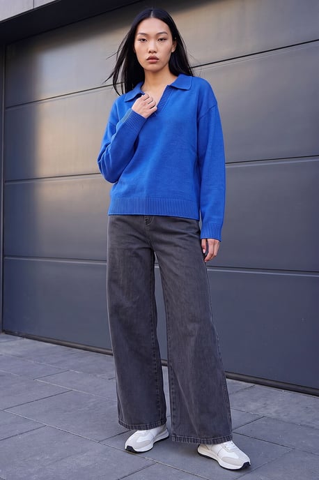 Collared Knit Jumper - Image 2
