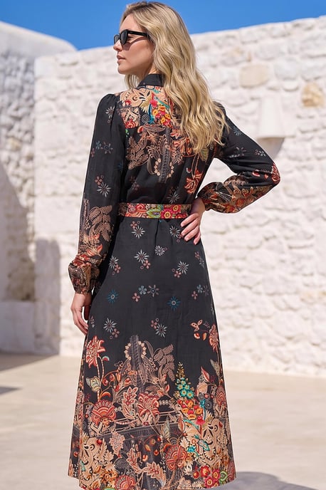 Floral Border Shirt Dress - Image 3