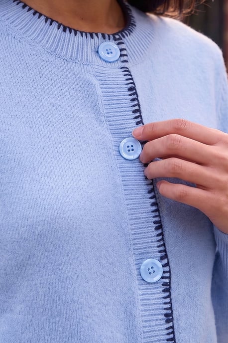 Stitch Trim Knit Cardigan - Image 4