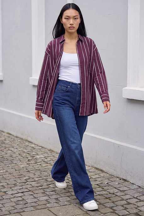 Stripe Oversized Shirt - Image 3