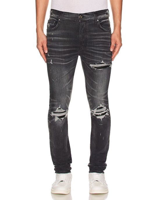 MX1 MX1 Leather Skinny Jeans Leather Jeans in Grey - Image 1