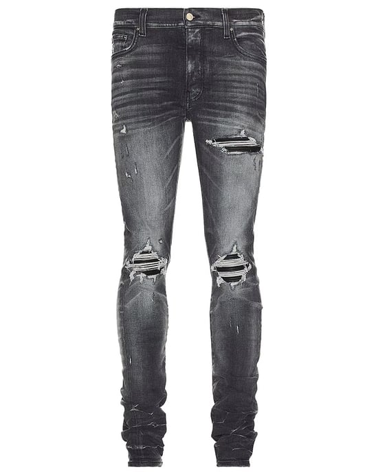 MX1 MX1 Leather Skinny Jeans Leather Jeans in Grey - Image 2