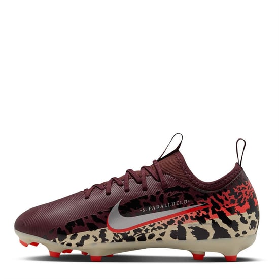 Boys Nike Zoom Mercurial Vapor 16 Juniors Firm Ground Football Boots in Burgundy/Print - Image 2