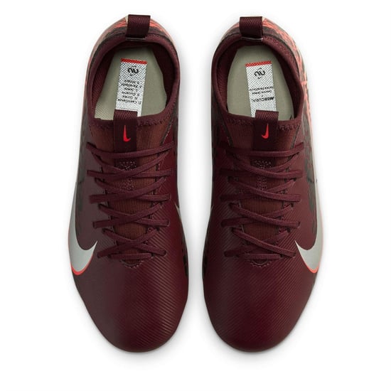 Boys Nike Zoom Mercurial Vapor 16 Juniors Firm Ground Football Boots in Burgundy/Print - Image 6
