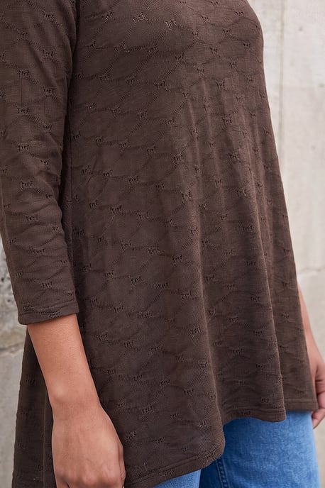 Textured Snit Tunic Top - Image 4