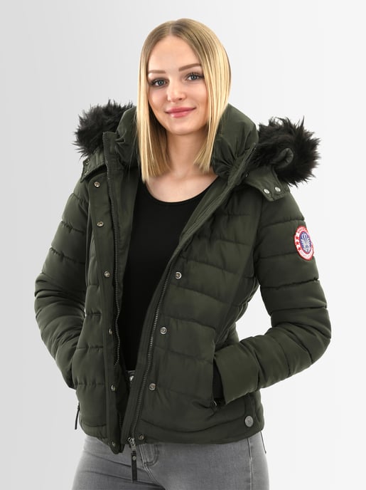 Navahoo Dam Vinterjacka Chloe – Figursydd Med Avtagbar Huv & Elegant Fuskpäls - Image 4