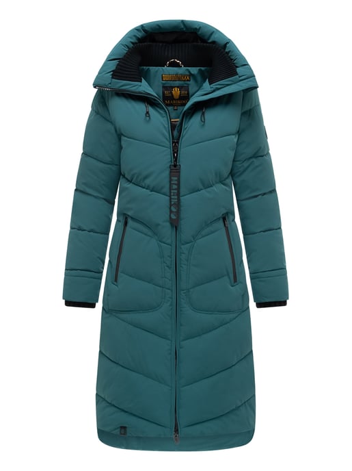 Marikoo women’s winter coat Benikoo with hood & rib collar – warm, elegant & functional - Image 1