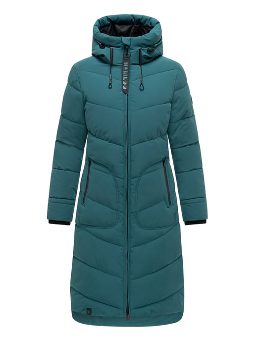 Marikoo women’s winter coat Benikoo with hood & rib collar – warm, elegant & functional - Image 2