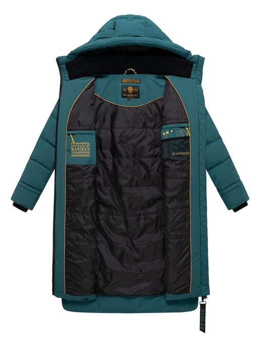 Marikoo women’s winter coat Benikoo with hood & rib collar – warm, elegant & functional - Image 5