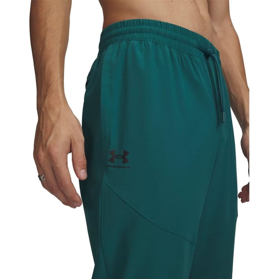 Men's Under Armour Woven Joggers in Green/Black - Image 3