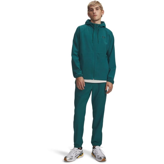 Men's Under Armour Woven Joggers in Green/Black - Image 4