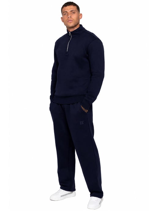 Enzo Milano | Mens Half Zip Sweatshirt Tracksuit Set - Image 3