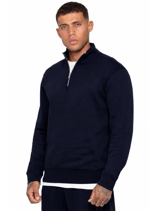 Enzo Milano | Mens Half Zip Sweatshirt Tracksuit Set - Image 4