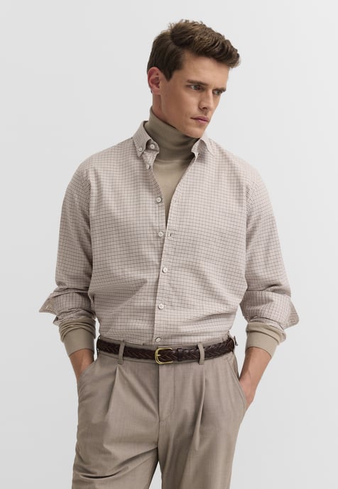 Bugatti Herren Vrijetijdshemd Oxford geruit met button-downkraag - Image 1