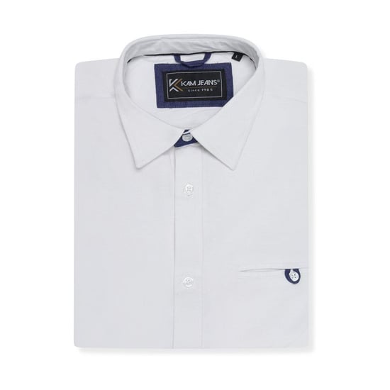 Kam Mens Plus Size Stretch Shirt Button Up Short Sleeve - Image 2
