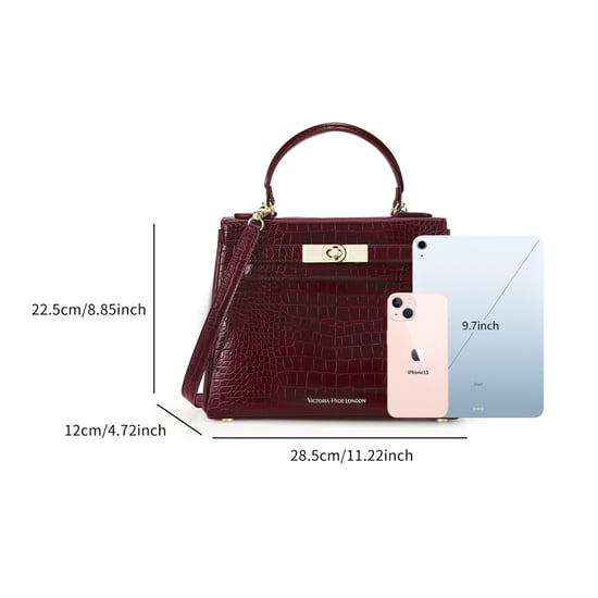 Victoria Hyde women's handbag shoulder bag in dark red - Image 5