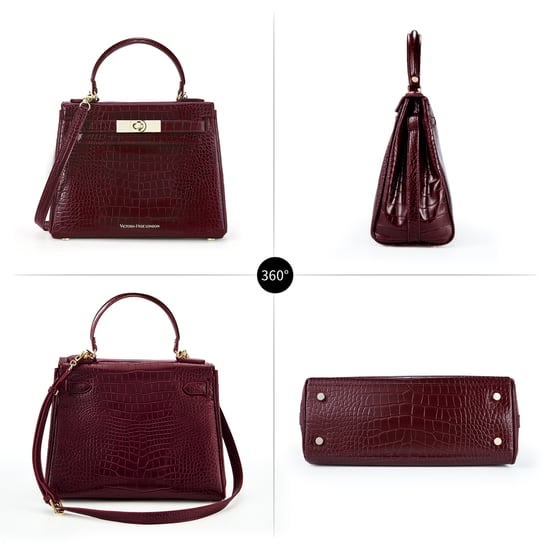 Victoria Hyde women's handbag shoulder bag in dark red - Image 6