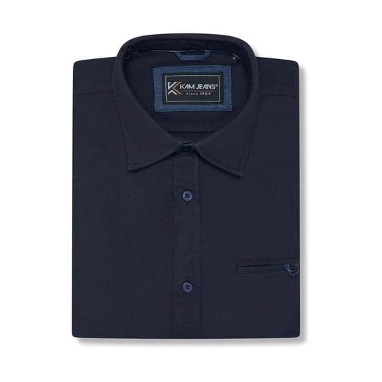 Kam Mens Plus Size Stretch Shirt Button Up Short Sleeve - Image 2