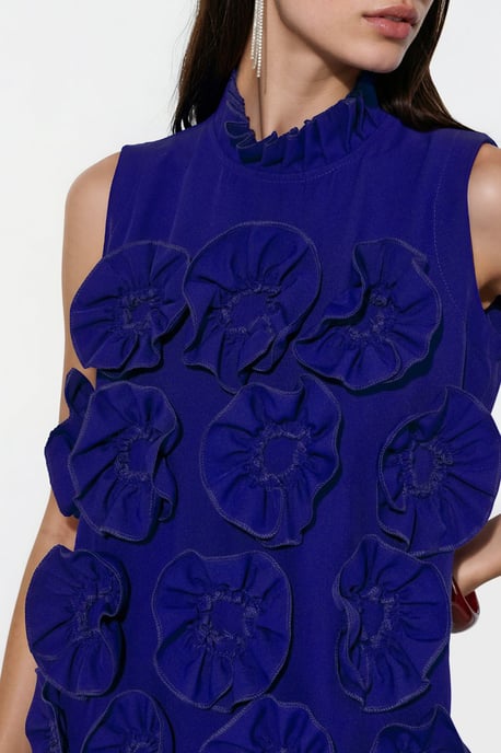 Embroidered Sleeveless Mini Dress - Image 4